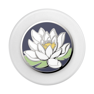 Secondary image for hover Enamel Water Lily Midnight &mdash; PopGrip for MagSafe