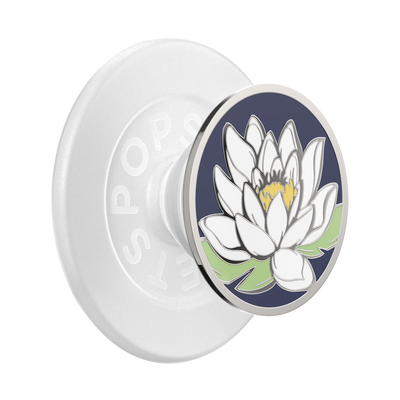 Enamel Water Lily Midnight &mdash; PopGrip for MagSafe