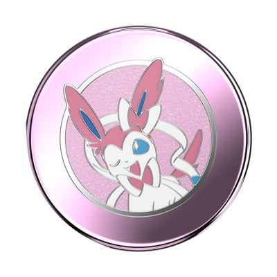 Secondary image for hover Enamel Sylveon Wink &mdash; PopGrip for MagSafe