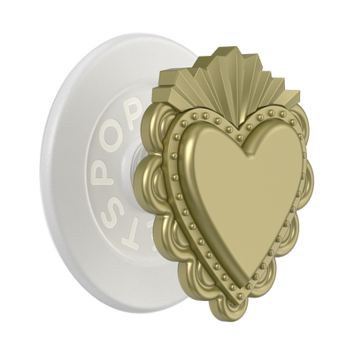PopOut Sacred Heart Gold &mdash; PopGrip for MagSafe