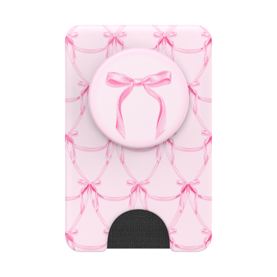 Secondary image for hover Satin Bow Blush &mdash; PopWallet+ for MagSafe